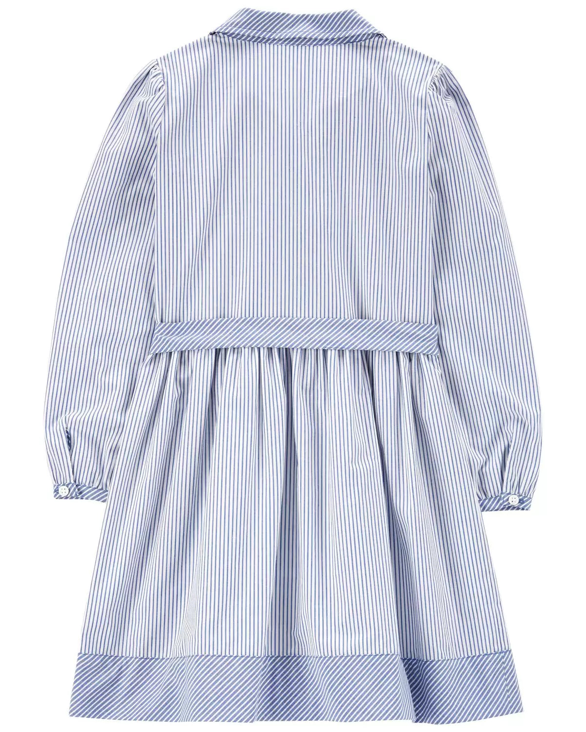 Vestido camisero a rayas para niñas