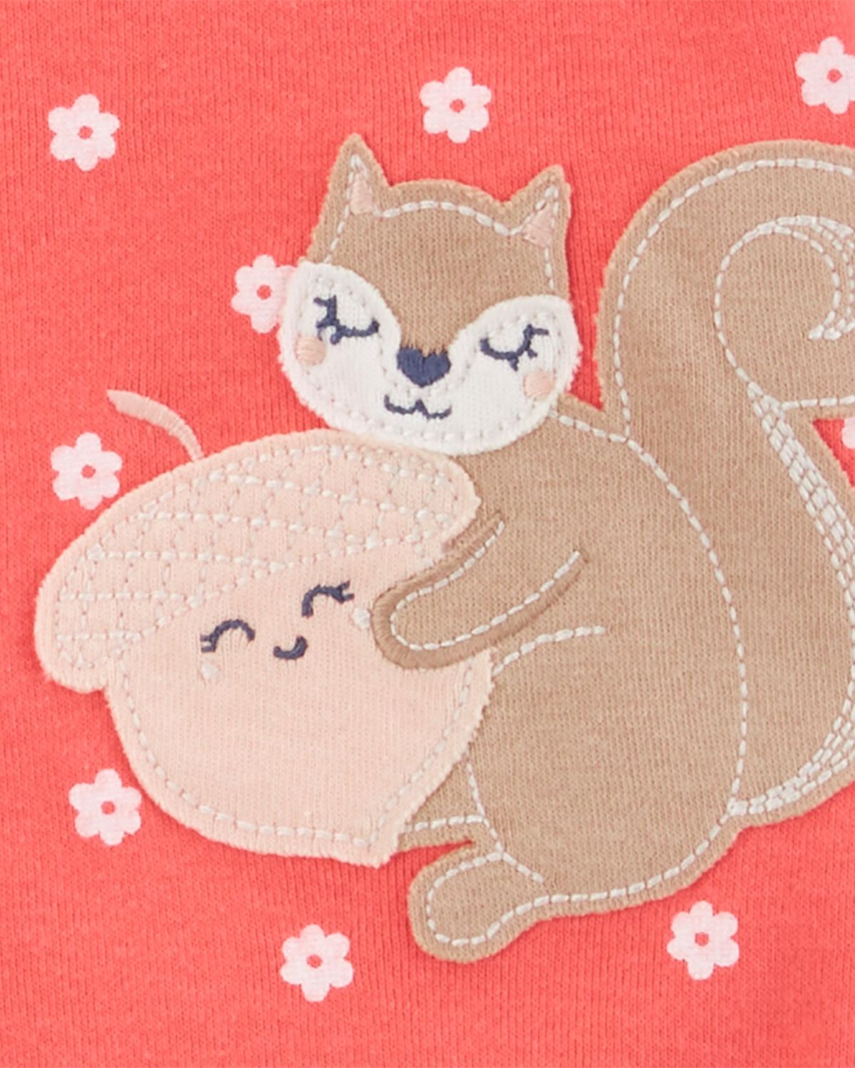 Pijama sin pies de ardilla 100% algodón ajustado para bebé