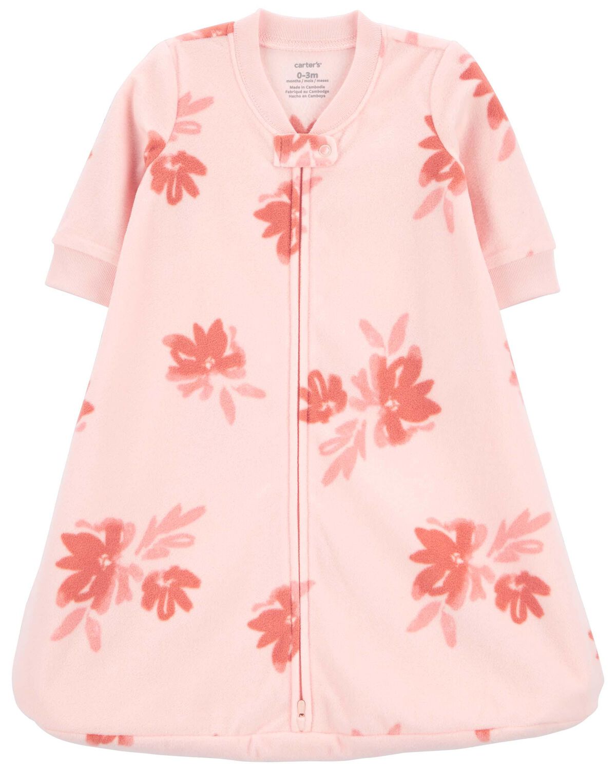 Saco de dormir de vellón con cremallera de 2 vías para bebé