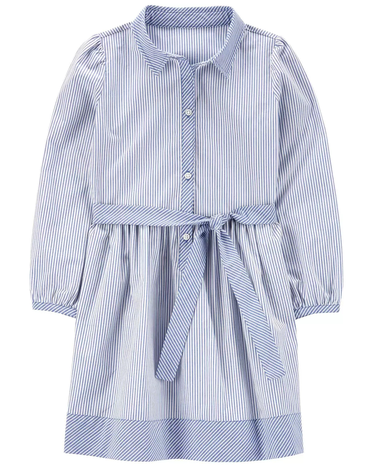 Vestido camisero a rayas para niñas