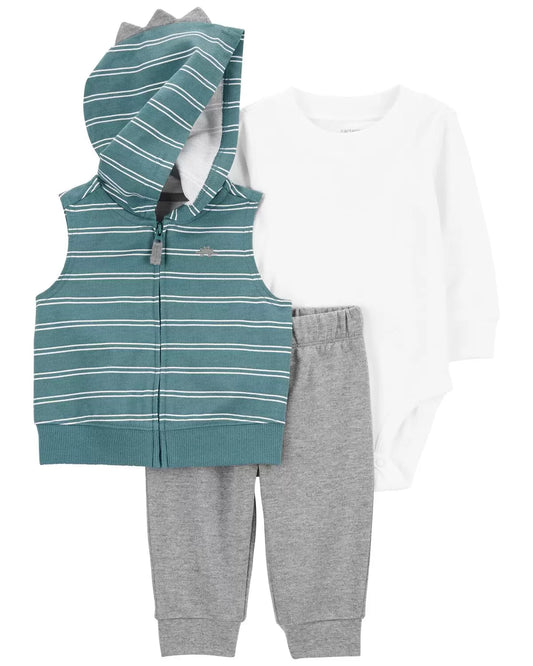 Conjunto de chaleco pequeño de 3 piezas para bebé