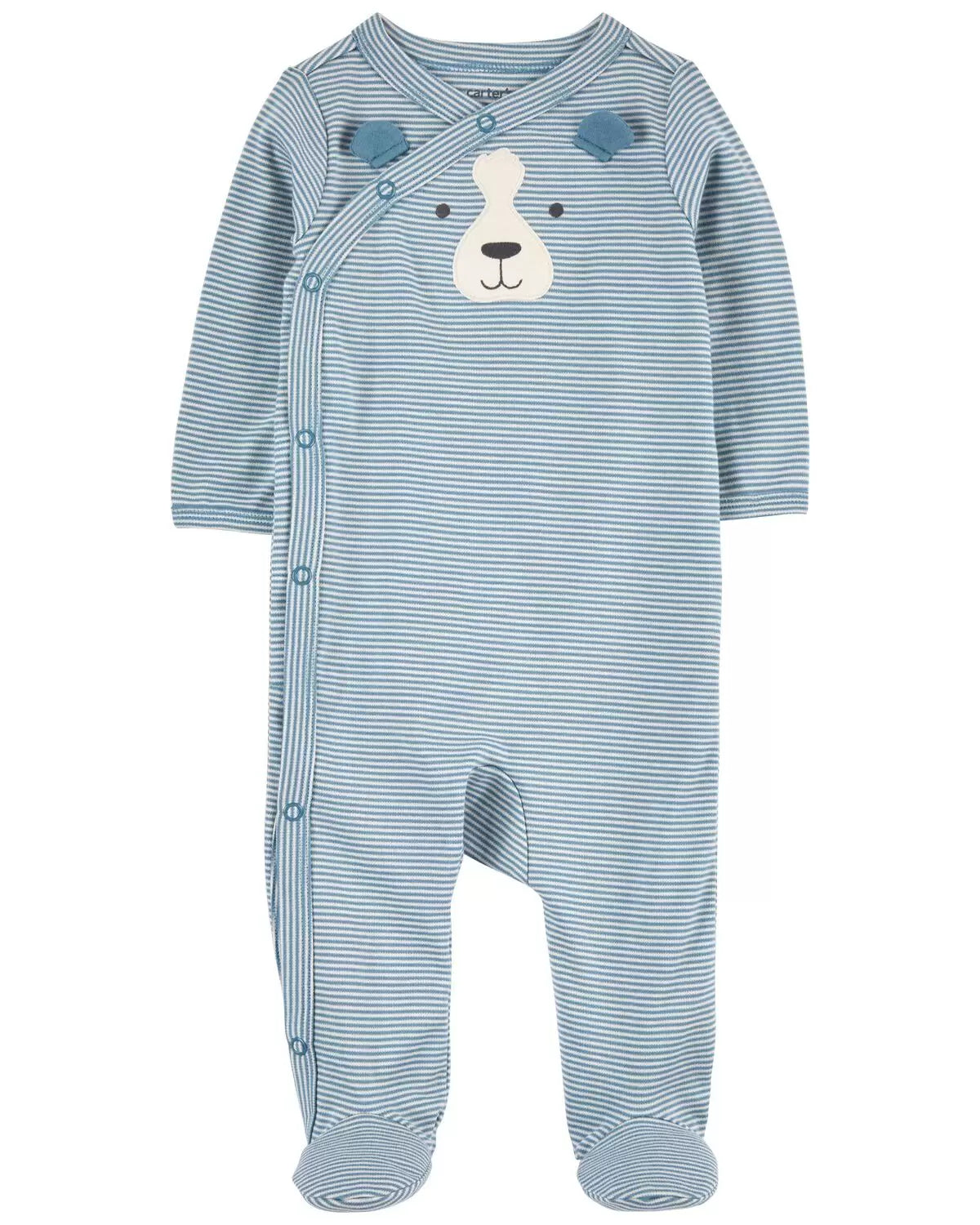Pijama Baby Striped Dog Side-Snap Dormir y Jugar